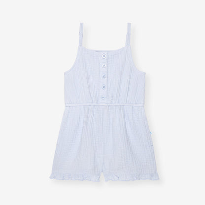 Halogen Blue Cotton Crinkle Romper