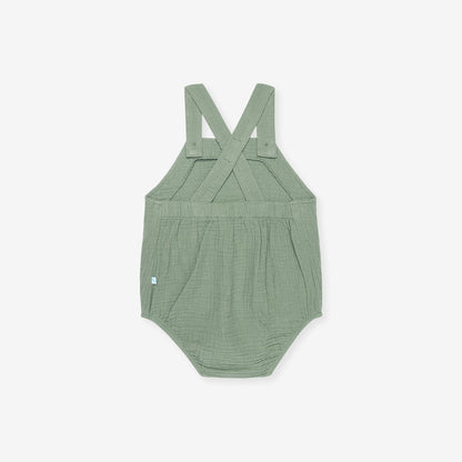 Soft Jade Cotton Crinkle Bubble Romper