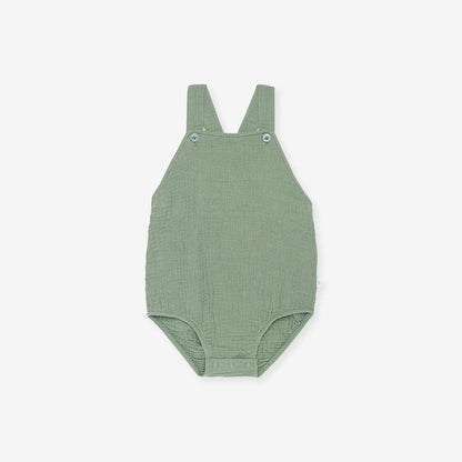 Soft Jade Cotton Crinkle Bubble Romper