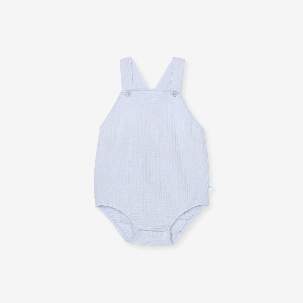 Halogen Blue Cotton Crinkle Bubble Romper