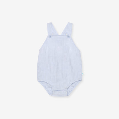 Halogen Blue Cotton Crinkle Bubble Romper