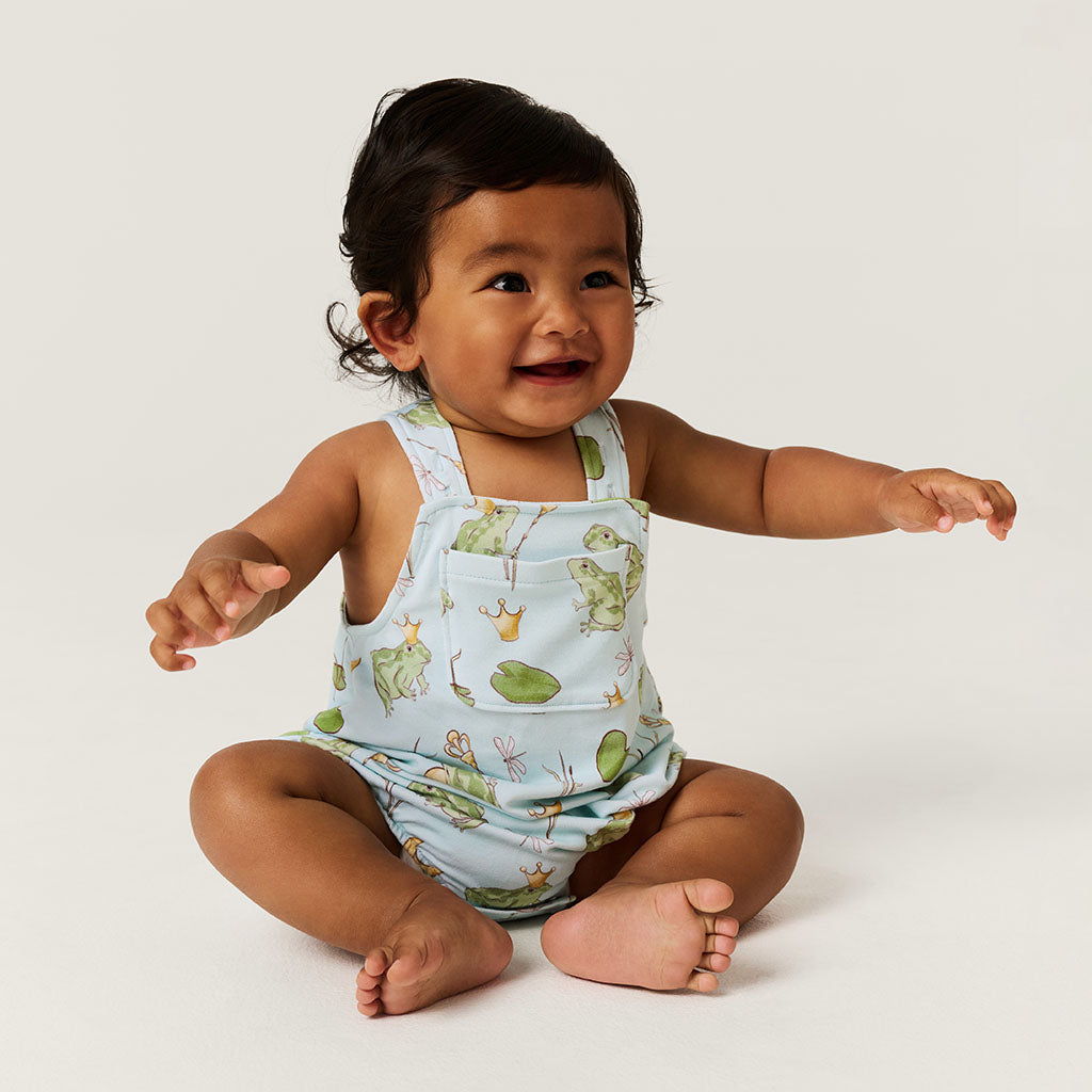 Louis French Terry Overall Bubble Romper