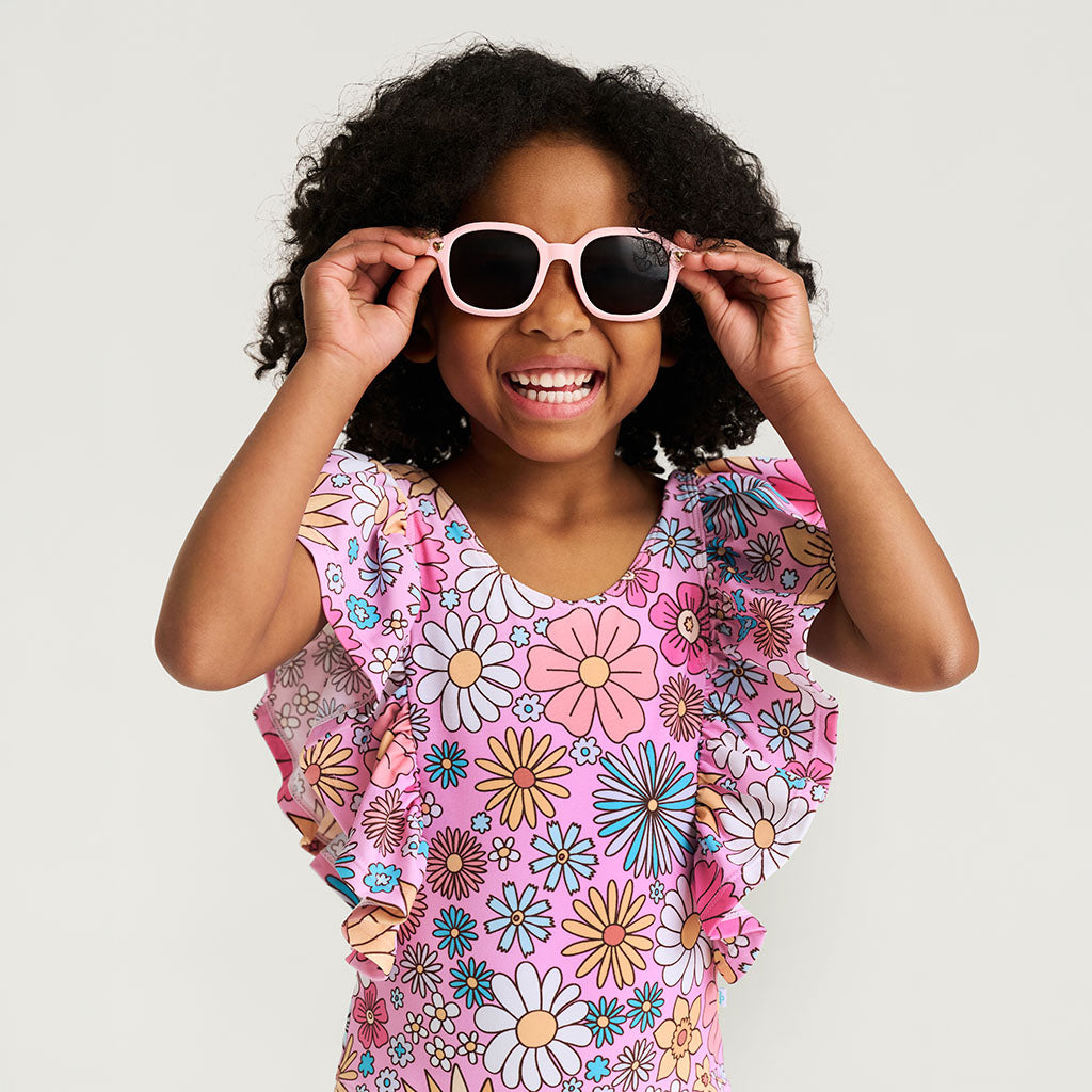 Presley Pink Flutter Sleeve One Piece Swimsuit