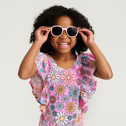 Presley Pink Flutter Sleeve One Piece Swimsuit