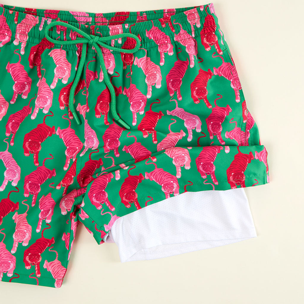 Le Tigre Green Men's Swim Trunks