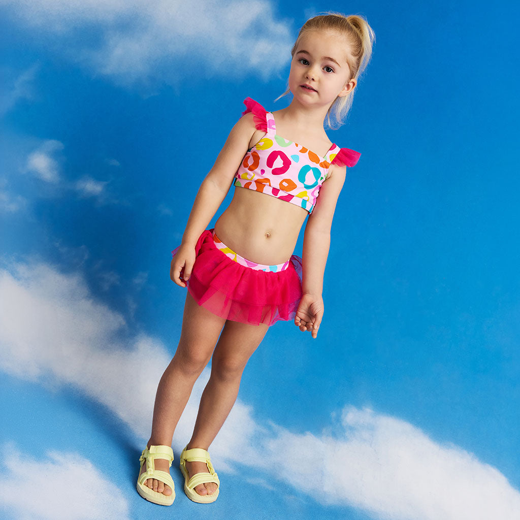 Luella Ruffled Tank Tulle Two Piece Swimsuit
