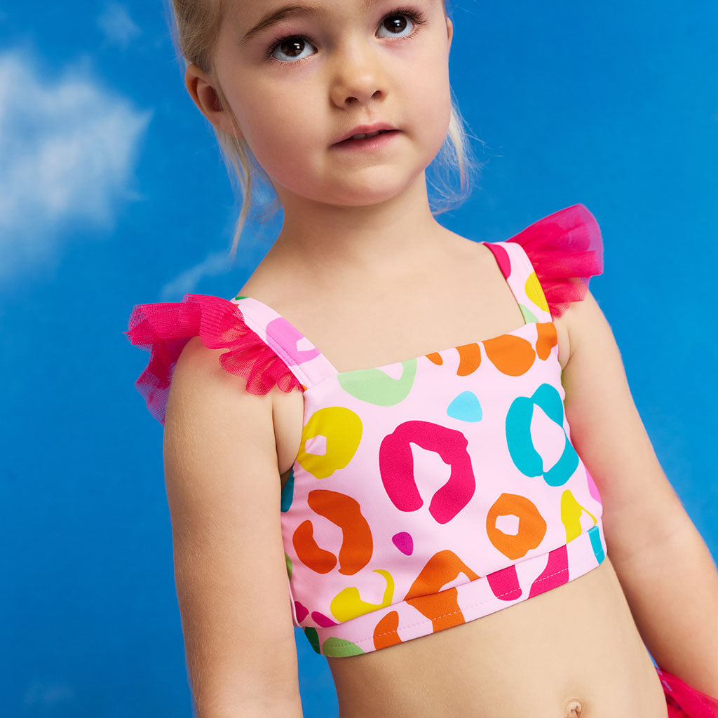 Luella Ruffled Tank Tulle Two Piece Swimsuit