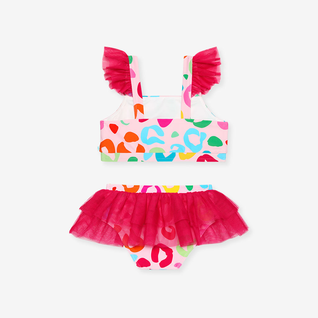 Luella Ruffled Tank Tulle Two Piece Swimsuit