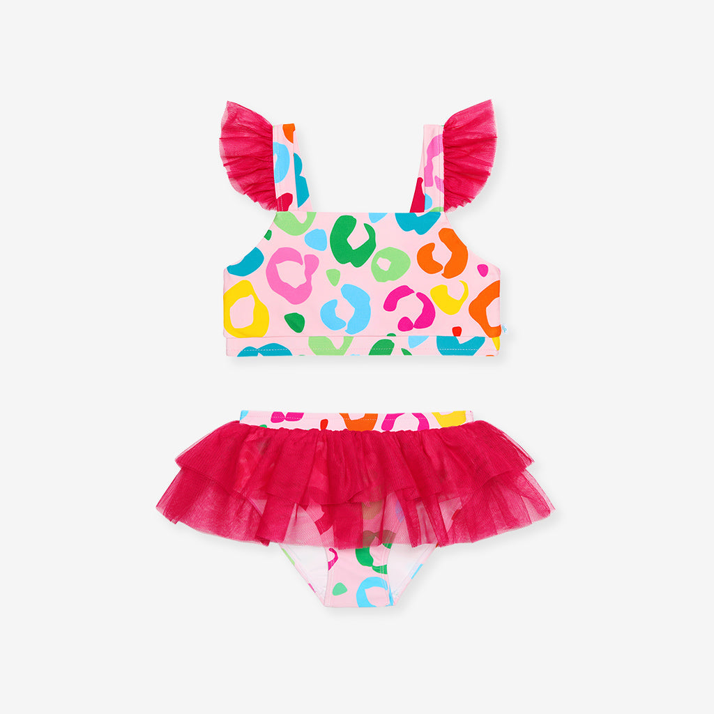 Luella Ruffled Tank Tulle Two Piece Swimsuit