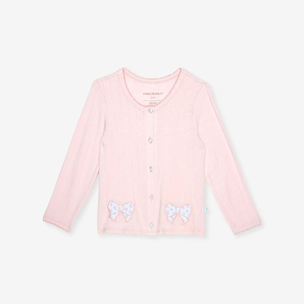 Sweet Pink Pointelle Cardigan