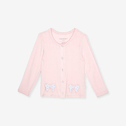 Sweet Pink Pointelle Cardigan