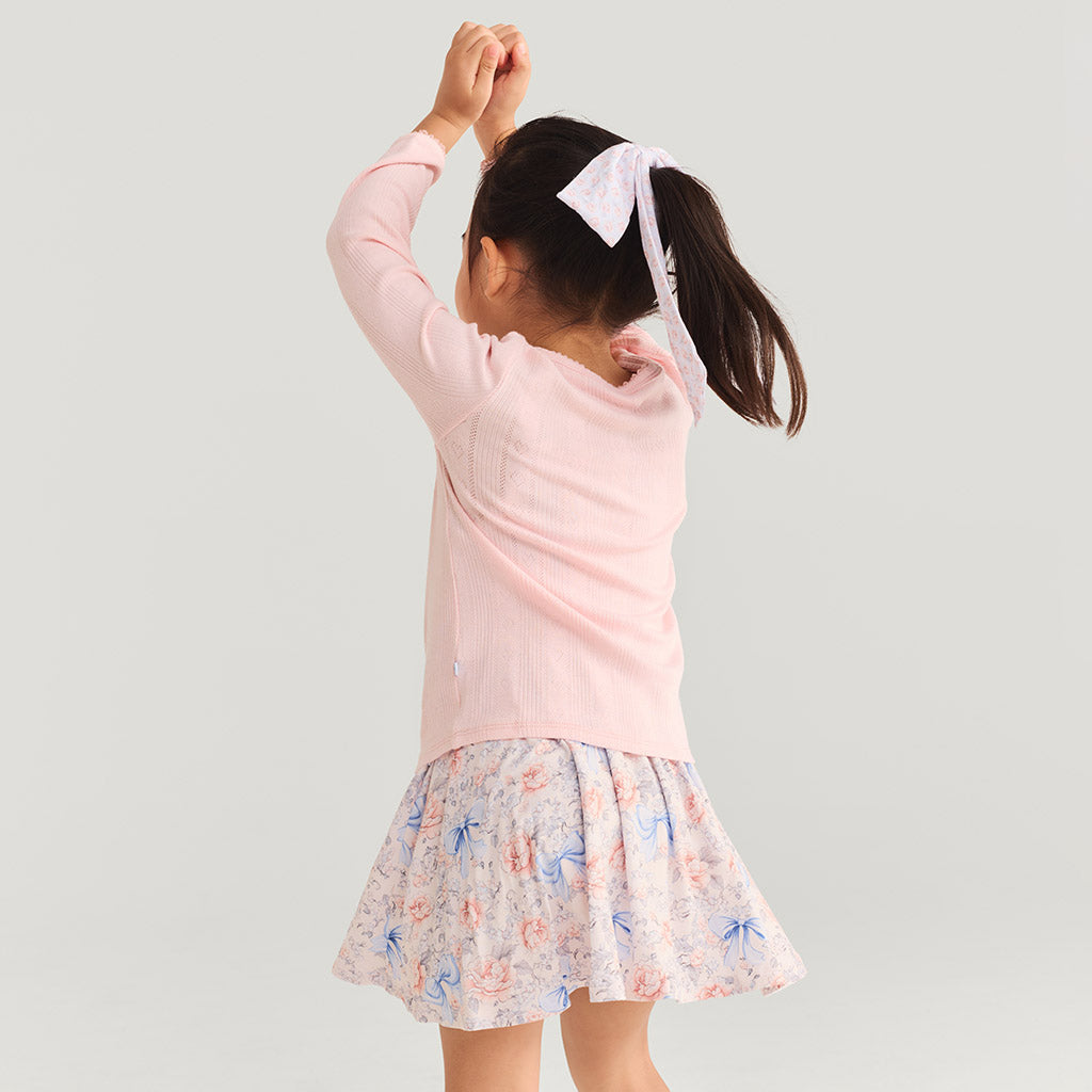 Sweet Pink Pointelle Cardigan