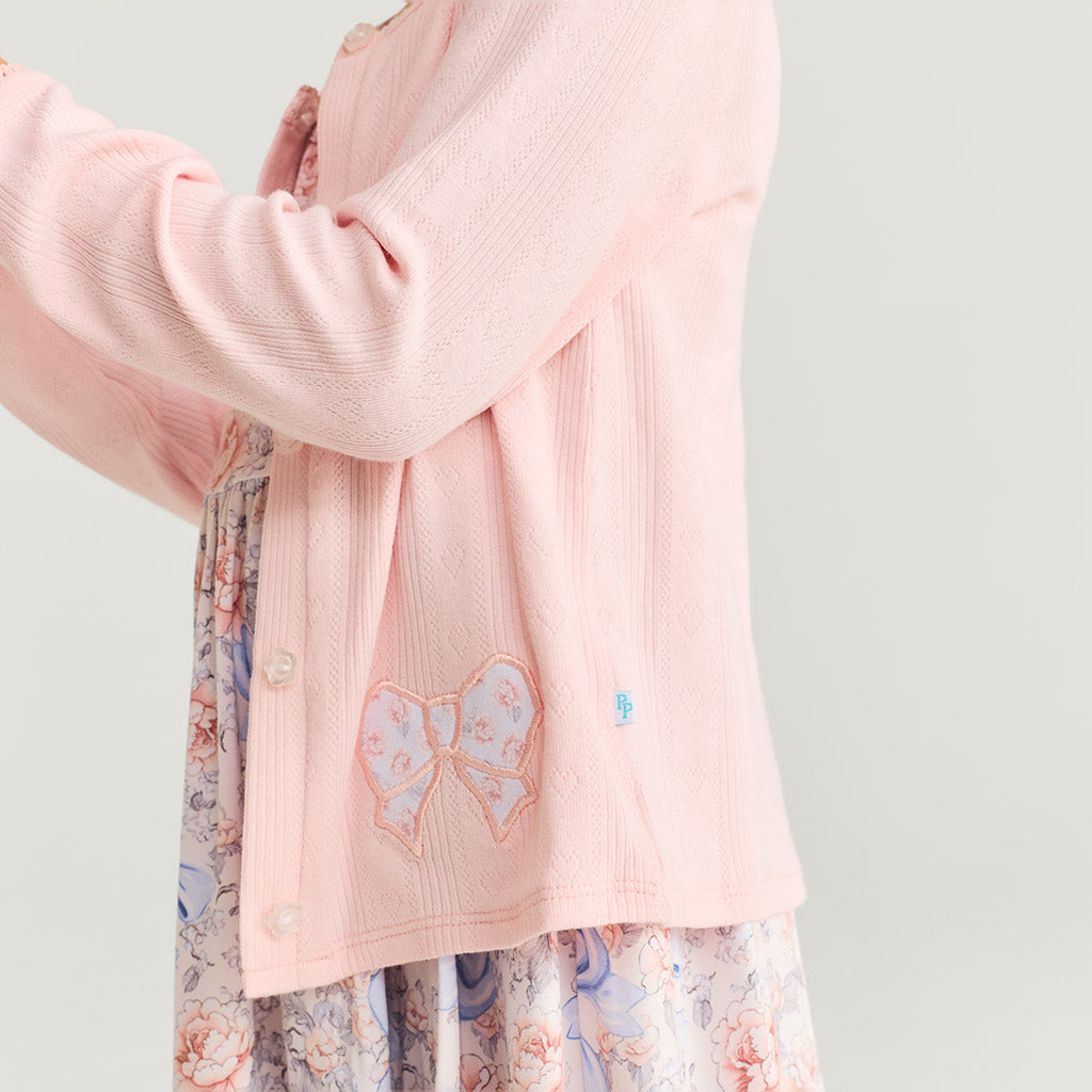 Sweet Pink Pointelle Cardigan