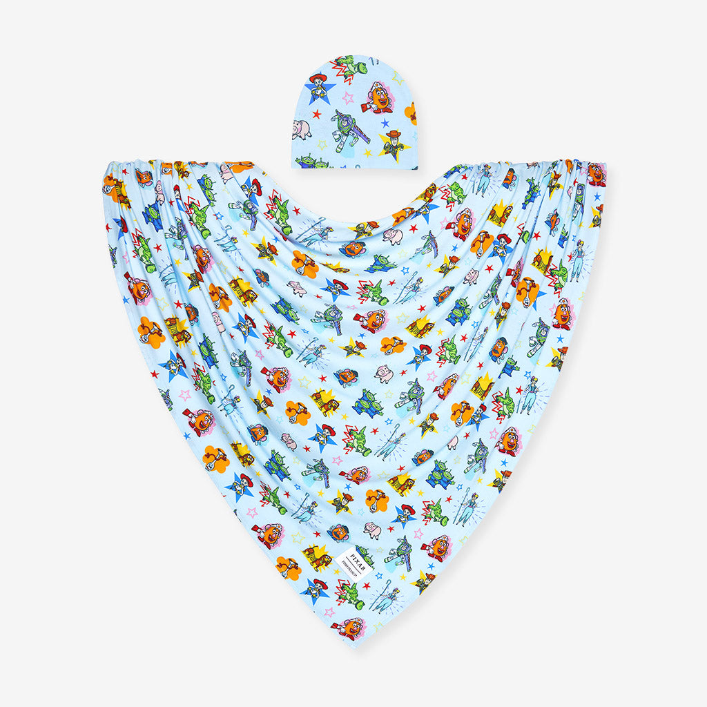 Disney Toy Story Time Swaddle Beanie Set