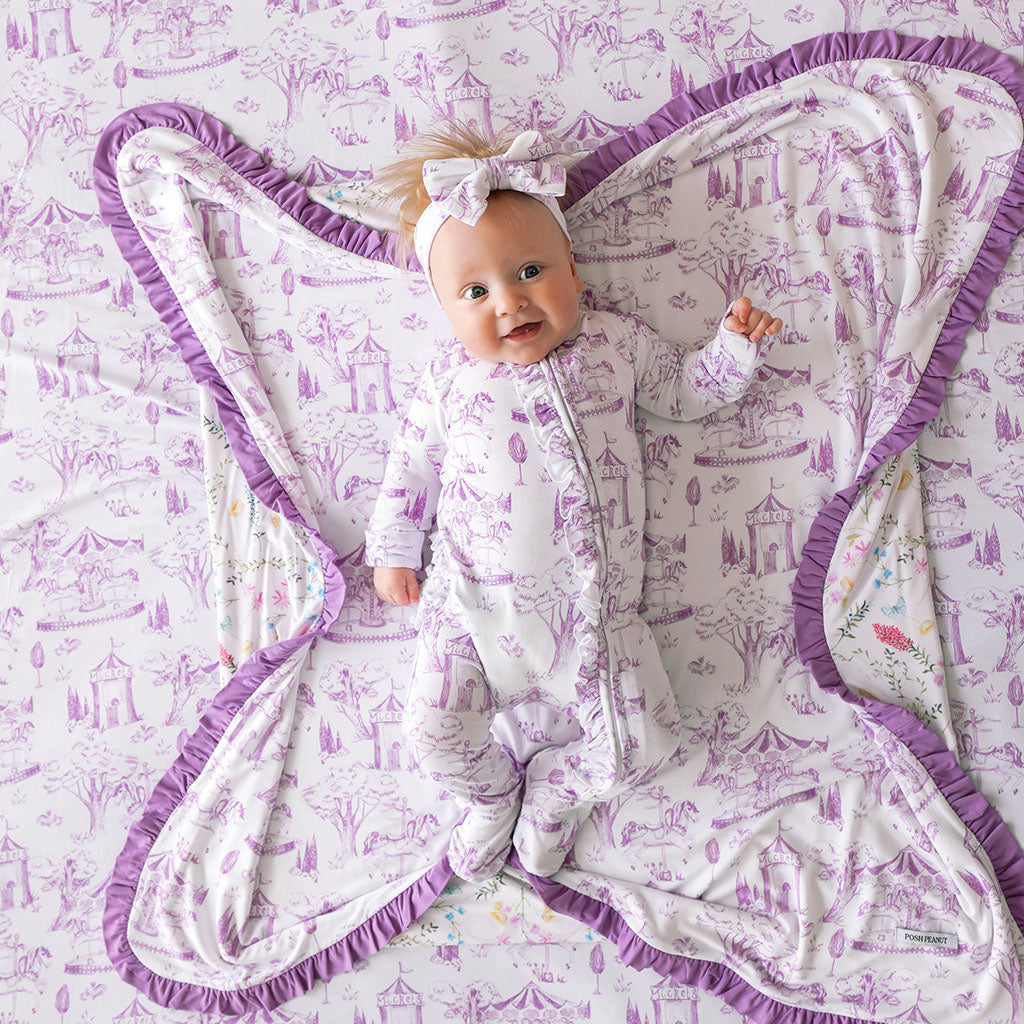 Babette & Kacey Ruffled Luxette Patoo® Blanket