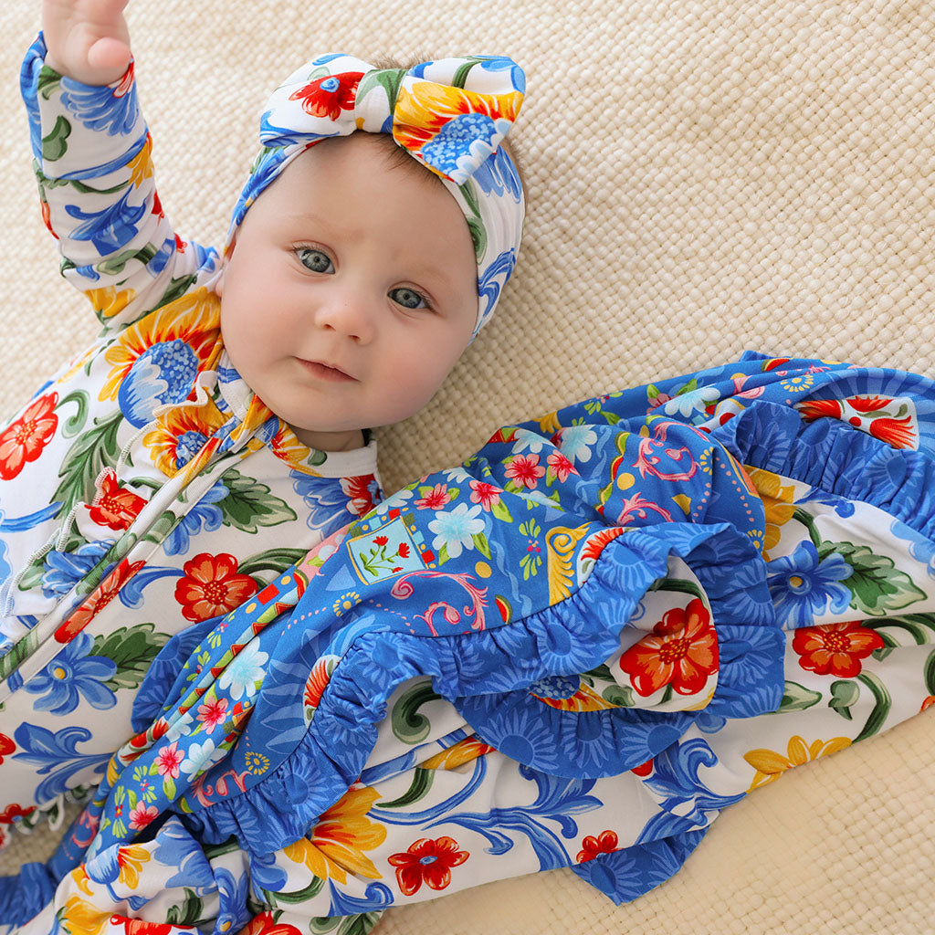 Fiore Italiani & Carretto Ruffled Luxette Patoo® Blanket