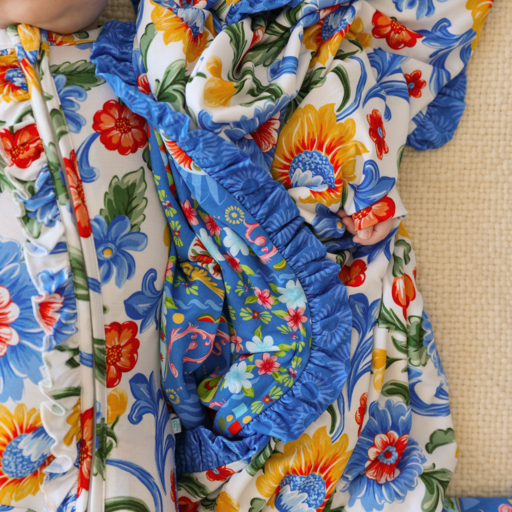 Fiore Italiani & Carretto Ruffled Luxette Patoo® Blanket