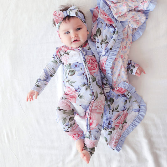 Marion & Laney Ruffled Luxette Patoo® Blanket
