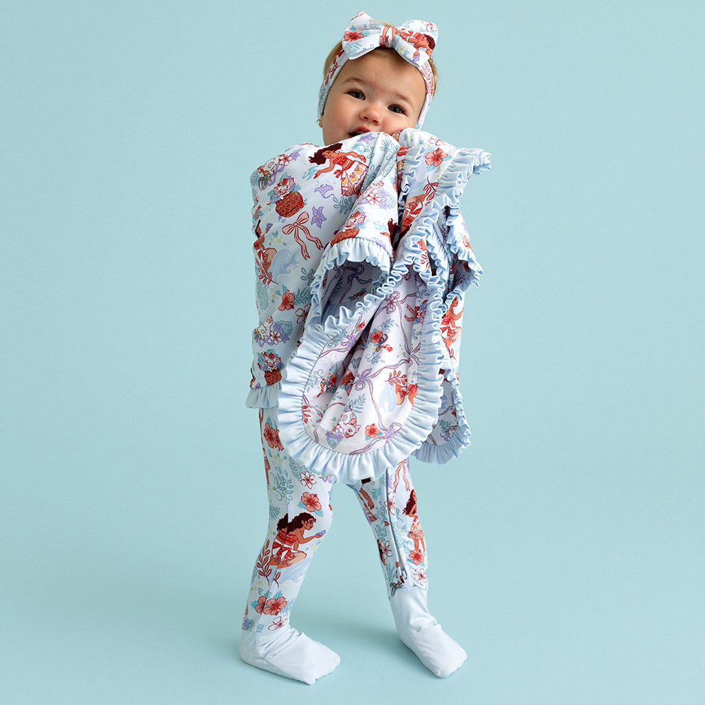 Disney Moana & Pua & Posh Moana Ruffled Luxette Patoo® Blanket