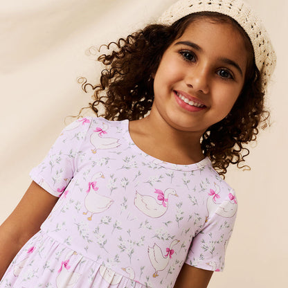 Goose Blossoms Twirl Dress