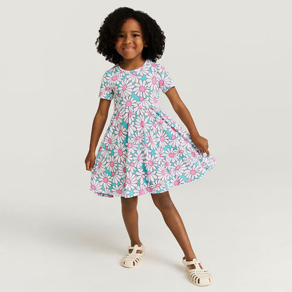 Retro Daisy Twirl Dress