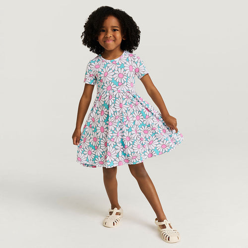 Retro Daisy Twirl Dress