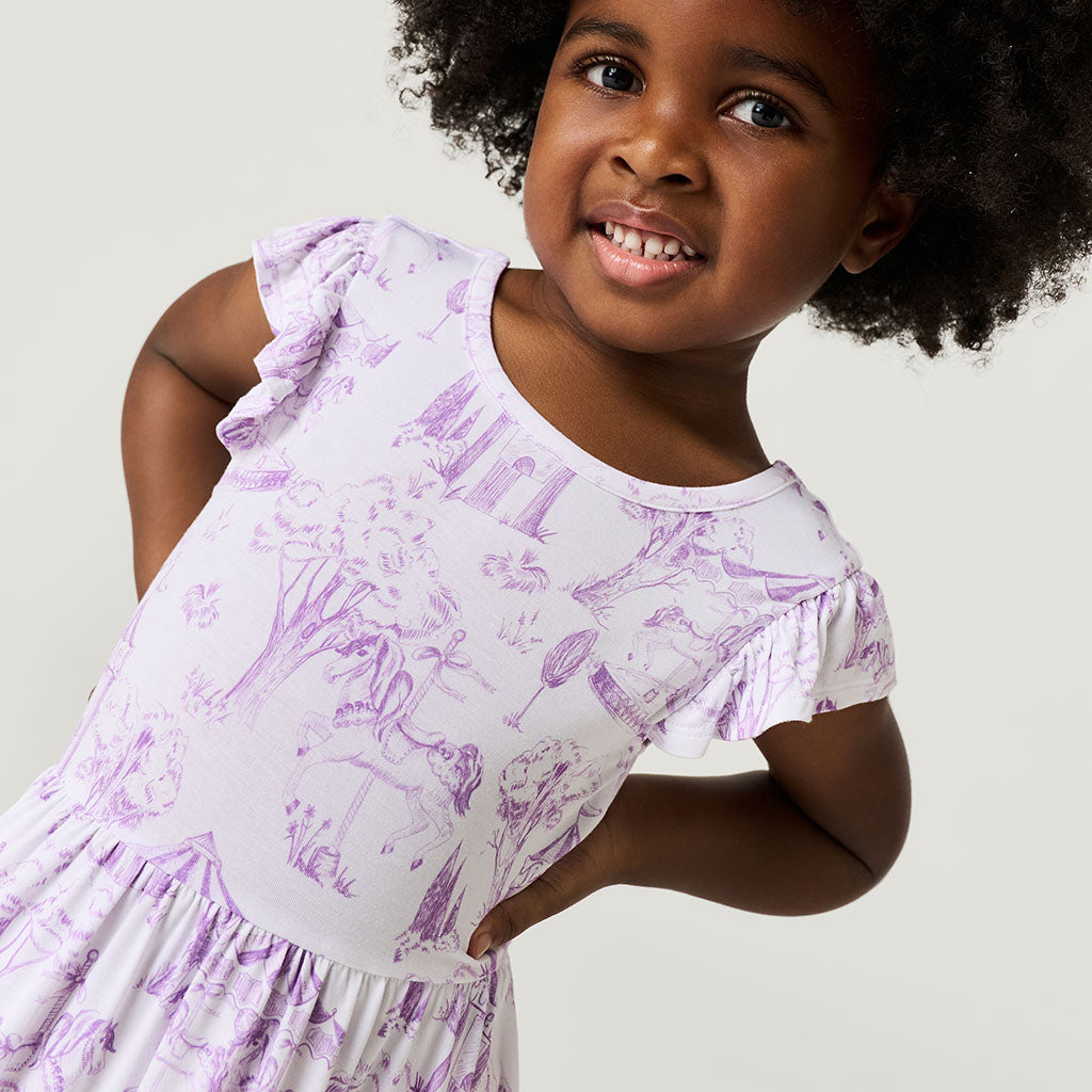 Babette Tie Back Ruffled Twirl Dress