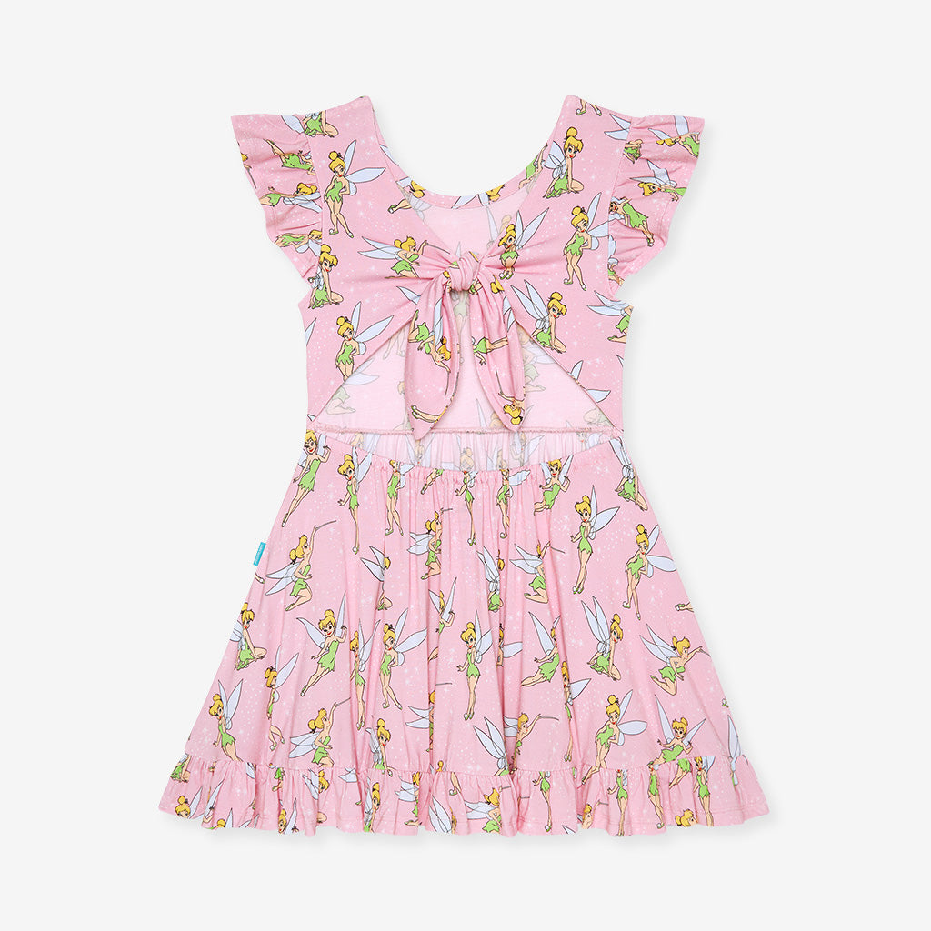 Disney Tinker Bell Tie Back Ruffled Twirl Dress