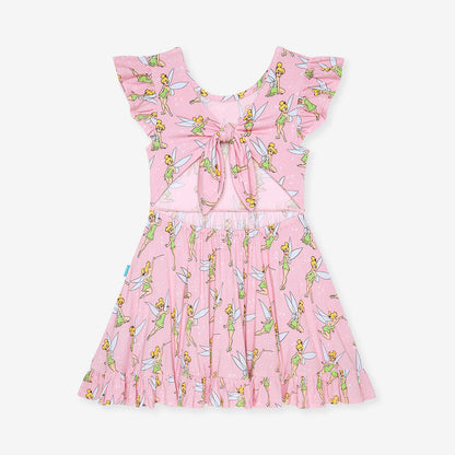 Disney Tinker Bell Tie Back Ruffled Twirl Dress