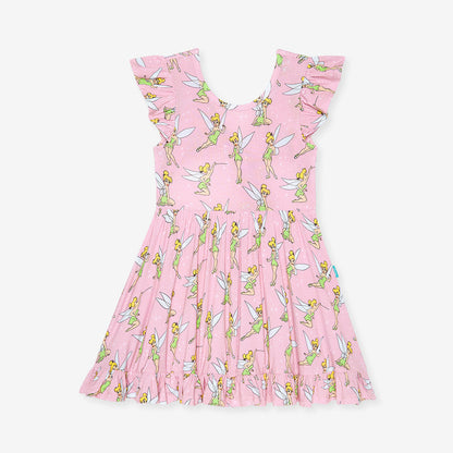 Disney Tinker Bell Tie Back Ruffled Twirl Dress
