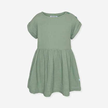 Soft Jade Cotton Crinkle Dress