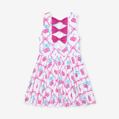 Amarena Bow Back Twirl Dress