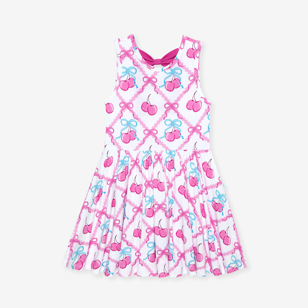Amarena Bow Back Twirl Dress