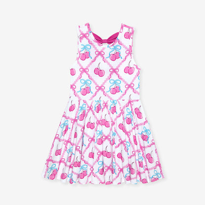 Amarena Bow Back Twirl Dress