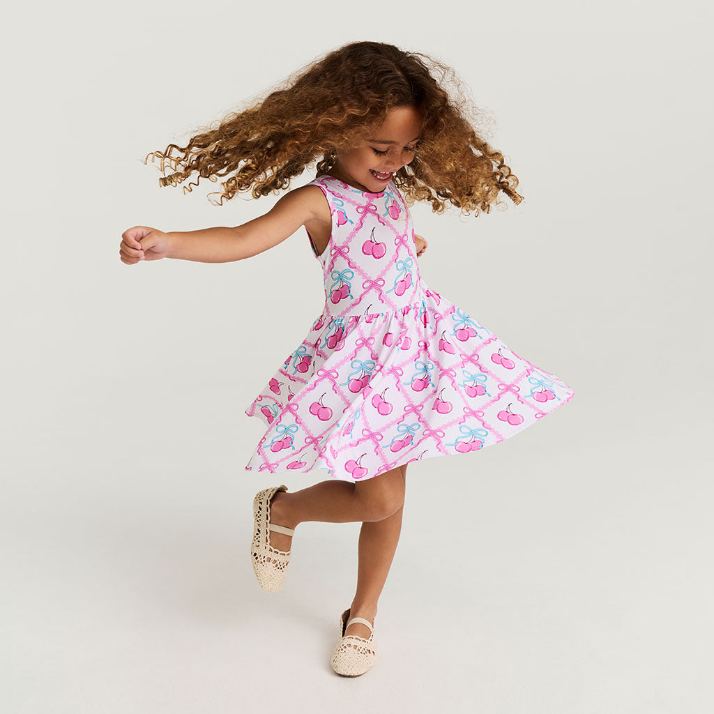 Amarena Bow Back Twirl Dress