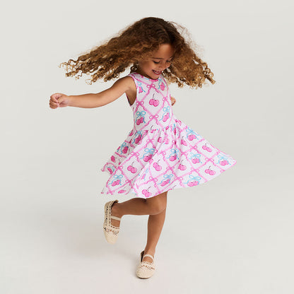 Amarena Bow Back Twirl Dress