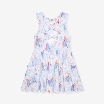 Disney Elsa & Anna Bow Back Twirl Dress