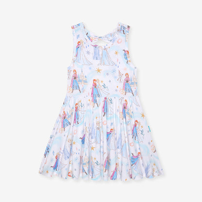 Disney Elsa & Anna Bow Back Twirl Dress