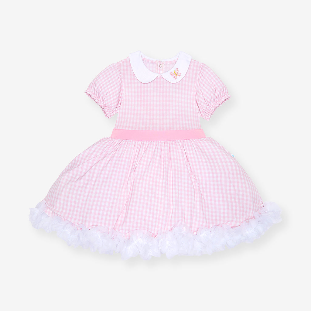 Garden Gingham Pink Petticoat Dress
