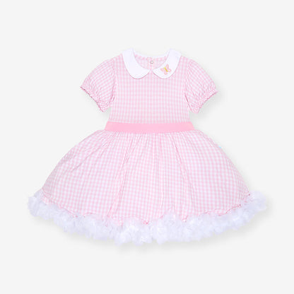 Garden Gingham Pink Petticoat Dress