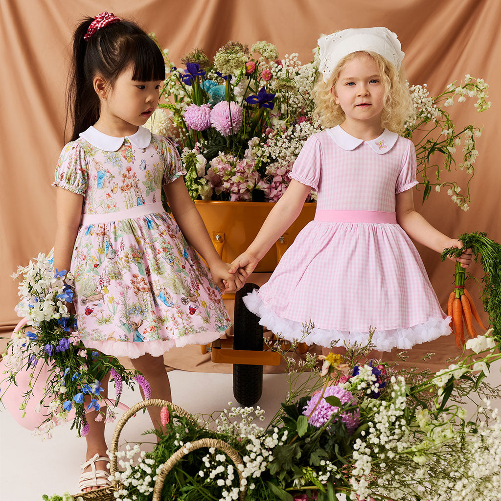 Garden Gingham Pink Petticoat Dress