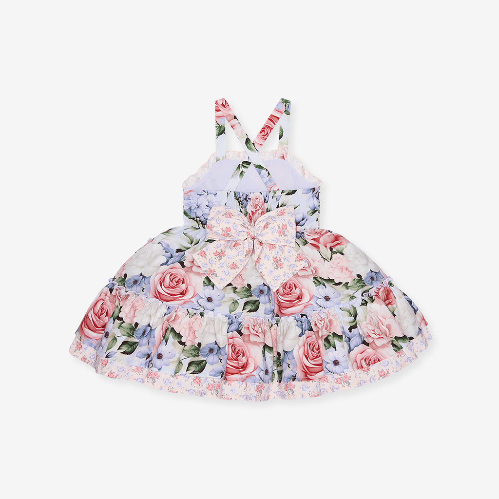 Marion Bamboo Challis Ruffled Bow Petticoat Dress