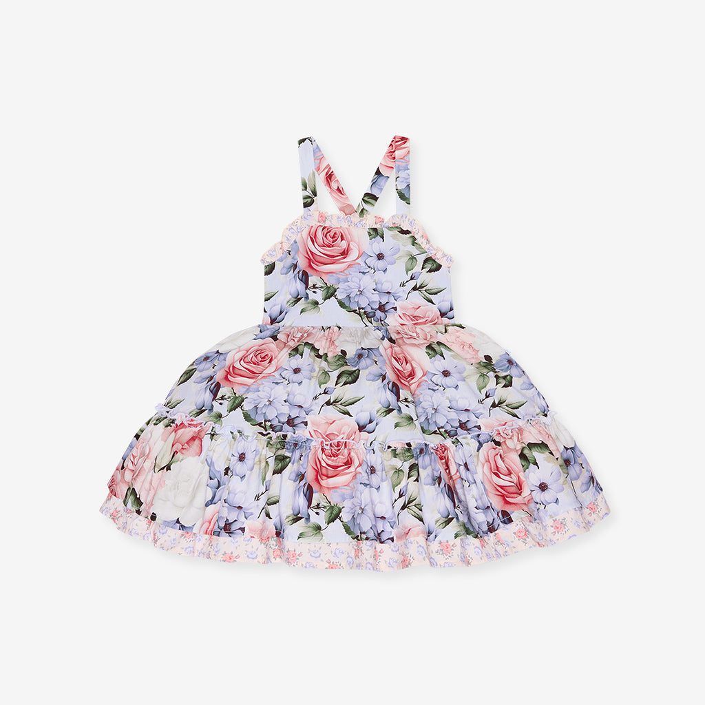 Marion Bamboo Challis Ruffled Bow Petticoat Dress