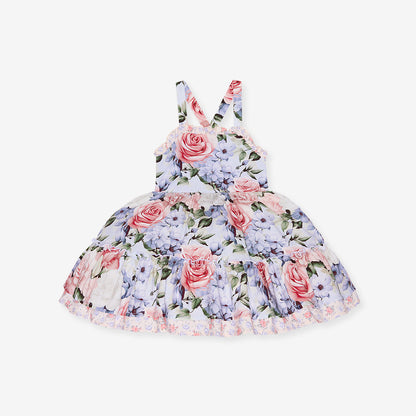 Marion Bamboo Challis Ruffled Bow Petticoat Dress