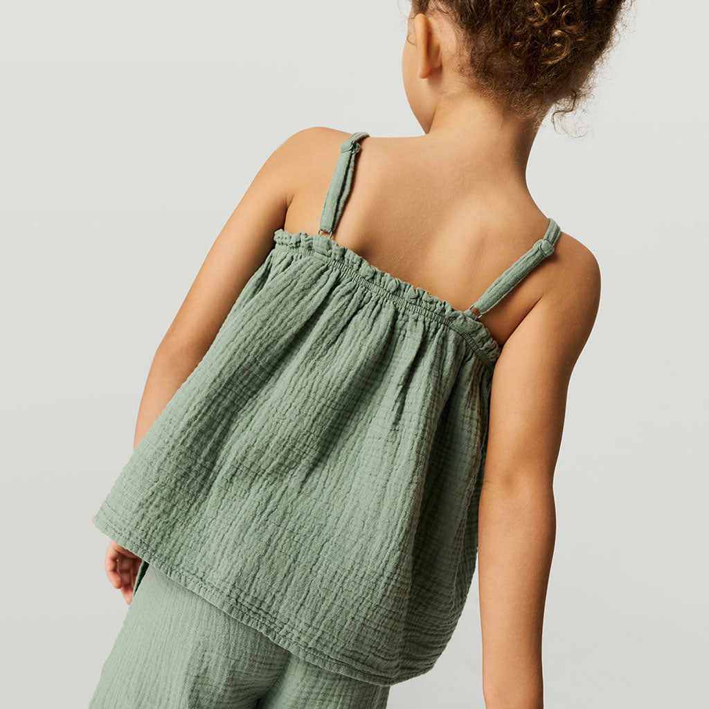 Soft Jade Cotton Crinkle Cami