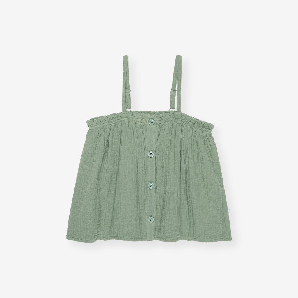 Soft Jade Cotton Crinkle Cami