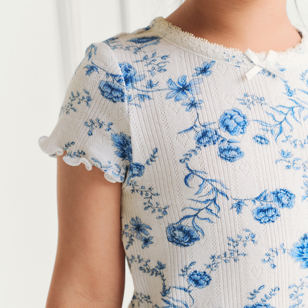 Hattie Pointelle Lettuce Edge Shirt