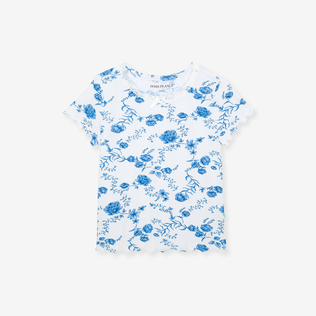 Hattie Pointelle Lettuce Edge Shirt