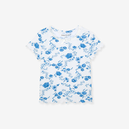 Hattie Pointelle Lettuce Edge Shirt