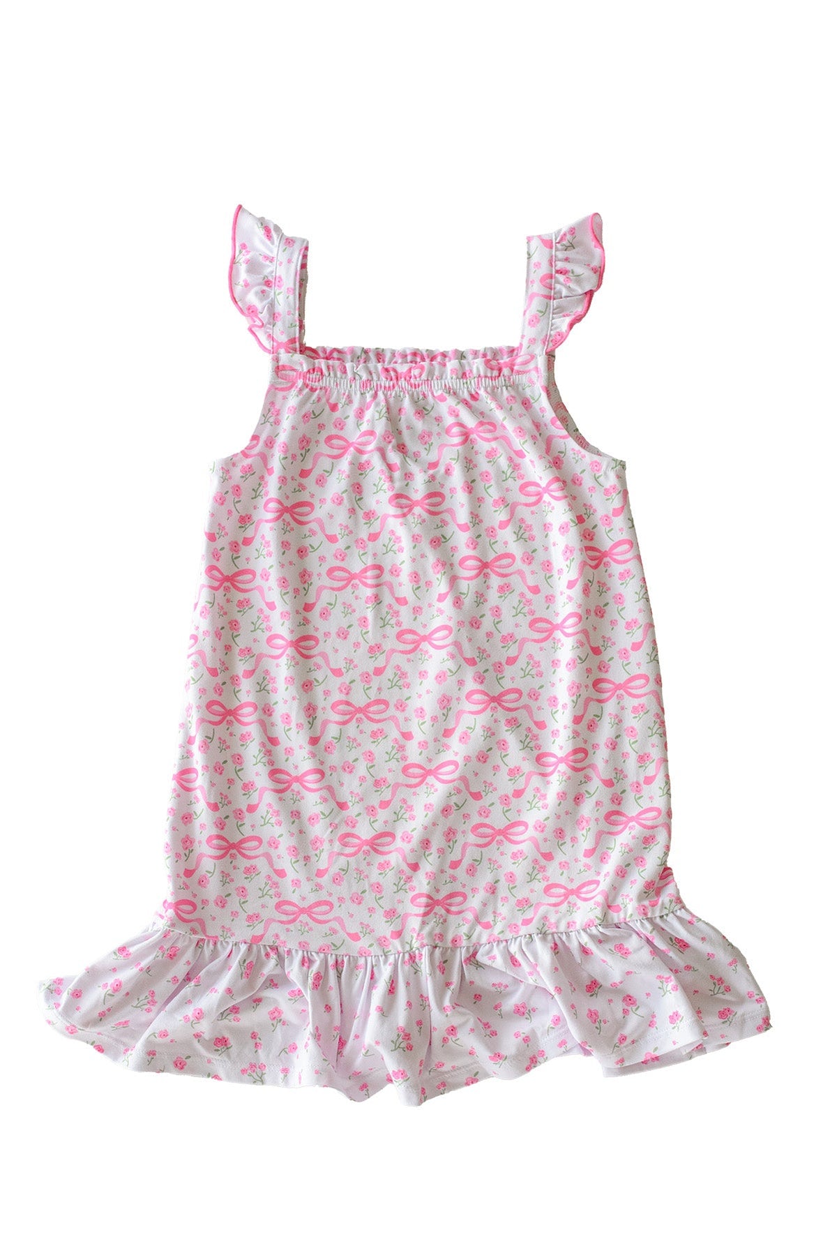 Girls' Full Length Ruffle Nightgown | Dreamy Bows